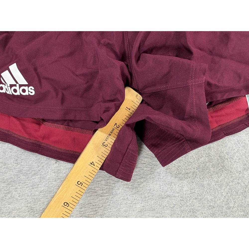 NWT Adidas Climalite Lined Running Training Shorts (Women's Small)‎ Maroon -3" - Picture 9 of 11